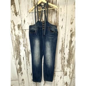 Dollhouse Distressed Jean Overalls